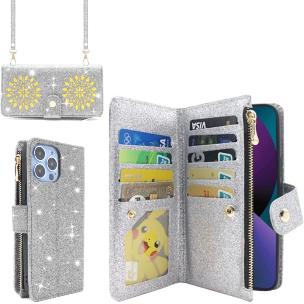 🆕 iPhone 13 Pro Max Cross Body Purse/Wallet Case  with Card Holder 6.7"